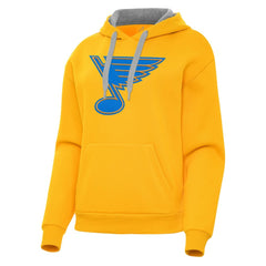 St. Louis Blues Antigua Women's Victory Pullover Hoodie - Gold - NHL