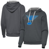 St. Louis Blues Antigua Women's Victory Pullover Hoodie - Charcoal - NHL