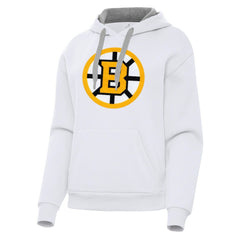 Boston Bruins Antigua Women's Victory Pullover Hoodie - White - NHL