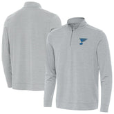 St. Louis Blues Antigua Bright Quarter-Zip Pullover - Heather Gray - NHL