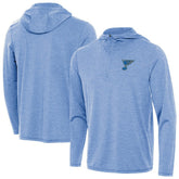 St. Louis Blues Antigua Tidy Quarter-Zip Hoodie - Heather Blue - NHL