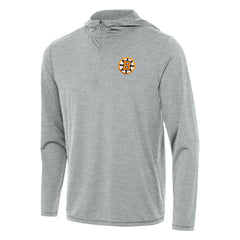 Boston Bruins Antigua Tidy Quarter-Zip Hoodie - Heather Gray - NHL