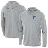 St. Louis Blues Antigua Tidy Quarter-Zip Hoodie - Heather Gray - NHL