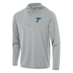 St. Louis Blues Antigua Tidy Quarter-Zip Hoodie - Heather Gray - NHL