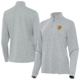 Boston Bruins Antigua Mentor Long Sleeve Quarter-Zip Mock Polo - Heather Gray - NHL