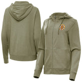 Boston Bruins Antigua Women's Seeker Full-Zip Hoodie - Olive - NHL