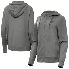 St. Louis Blues Antigua Women's Seeker Full-Zip Hoodie - Heather Black - NHL