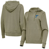 St. Louis Blues Antigua Women's Justice Pullover Hoodie - Olive - NHL