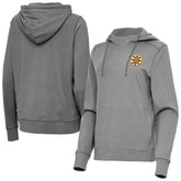 Boston Bruins Antigua Women's Justice Pullover Hoodie - Heather Black - NHL