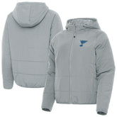 St. Louis Blues Antigua Women's Raglan Universe Full-Zip Hooded Jacket - Gray - NHL