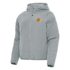 Boston Bruins Antigua Women's Raglan Universe Full-Zip Hooded Jacket - Gray - NHL