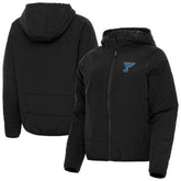 St. Louis Blues Antigua Women's Raglan Universe Full-Zip Hooded Jacket - Black - NHL