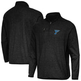 St. Louis Blues Antigua Certain Tri-Blend Quarter-Zip Top - Heather Black - NHL