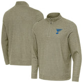 St. Louis Blues Antigua Subtle Quarter-Zip Sweatshirt - Olive - NHL
