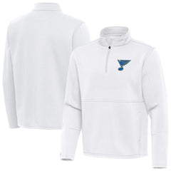 St. Louis Blues Antigua Twist Quarter-Zip Pullover Jacket - White - NHL