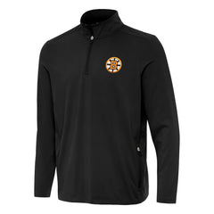 Boston Bruins Antigua Perilous Quarter-Zip Sweatshirt - Black - NHL