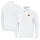 Boston Bruins Antigua Victory Quarter-Zip Pullover Top - White - NHL