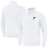 St. Louis Blues Antigua Victory Quarter-Zip Pullover Top - White - NHL