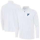St. Louis Blues Antigua Reprocess Quarter-Zip Pullover - White - NHL