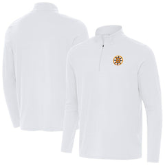 Boston Bruins Antigua Intent Quarter-Zip Top - White - NHL