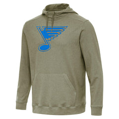 St. Louis Blues Antigua Cloud Pullover Hoodie - Olive - NHL