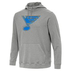St. Louis Blues Antigua Cloud Pullover Hoodie - Heather Black - NHL