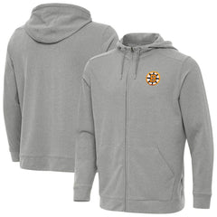 Boston Bruins Antigua Effortless Full-Zip Hoodie - Heather Gray - NHL