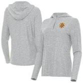Boston Bruins Antigua Women's Daybreak Quarter-Zip Hoodie - Heather Gray - NHL