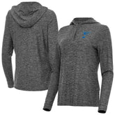 St. Louis Blues Antigua Women's Daybreak Quarter-Zip Hoodie - Heather Black - NHL