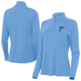 St. Louis Blues Antigua Women's Intent Quarter-Zip Pullover - Blue - NHL