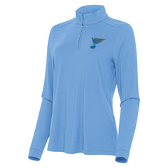 St. Louis Blues Antigua Women's Intent Quarter-Zip Pullover - Blue - NHL
