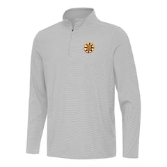 Boston Bruins Antigua Twine Quarter-Zip Pullover - Gray - NHL