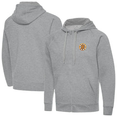 Boston Bruins Antigua Victory Full-Zip Hoodie - Heather Gray - NHL