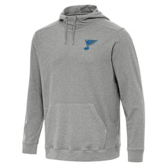 St. Louis Blues Antigua Cloud Pullover Hoodie - Heather Black - NHL