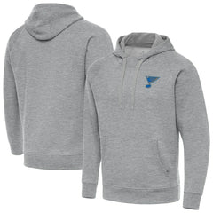 St. Louis Blues Antigua Victory Pullover Hoodie - Heather Gray - NHL
