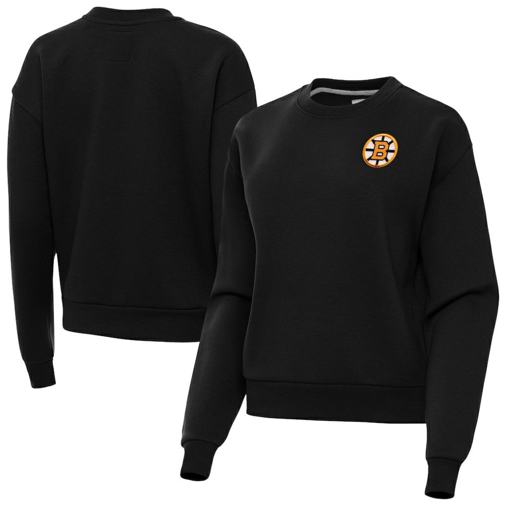 Boston Bruins Antigua Women's Victory Pullover Sweatshirt - Black - NHL