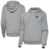 St. Louis Blues Antigua Women's Victory Pullover Hoodie - Heather Gray - NHL