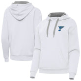 St. Louis Blues Antigua Women's Victory Pullover Hoodie - White - NHL