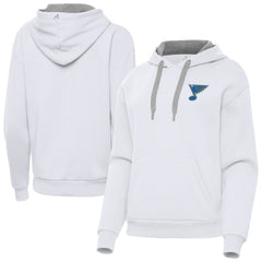 St. Louis Blues Antigua Women's Victory Pullover Hoodie - White - NHL