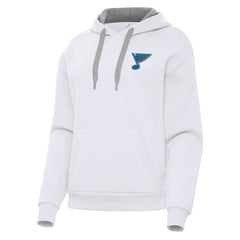 St. Louis Blues Antigua Women's Victory Pullover Hoodie - White - NHL