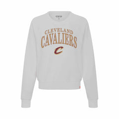 Cleveland Cavaliers Sportiqe Women's Genuine Issue Collection Ashlyn Cropped Sweatshirt Gray - NBA