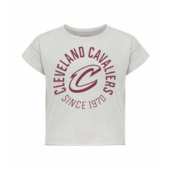 Cleveland Cavaliers Sportiqe Women's Cropped Genuine Issue Collection Alana T-Shirt Gray - NBA