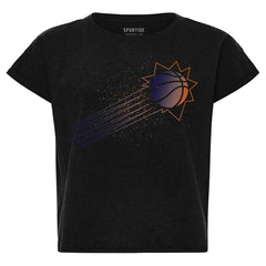 Phoenix Suns Sportiqe Women's Cropped Genuine Issue Collection Alana T-Shirt Black - NBA