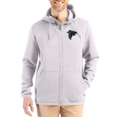 Atlanta Falcons Cutter & Buck Roam Epic Comfort Recycled Full-Zip Hoodie Jacket Gray | NFL