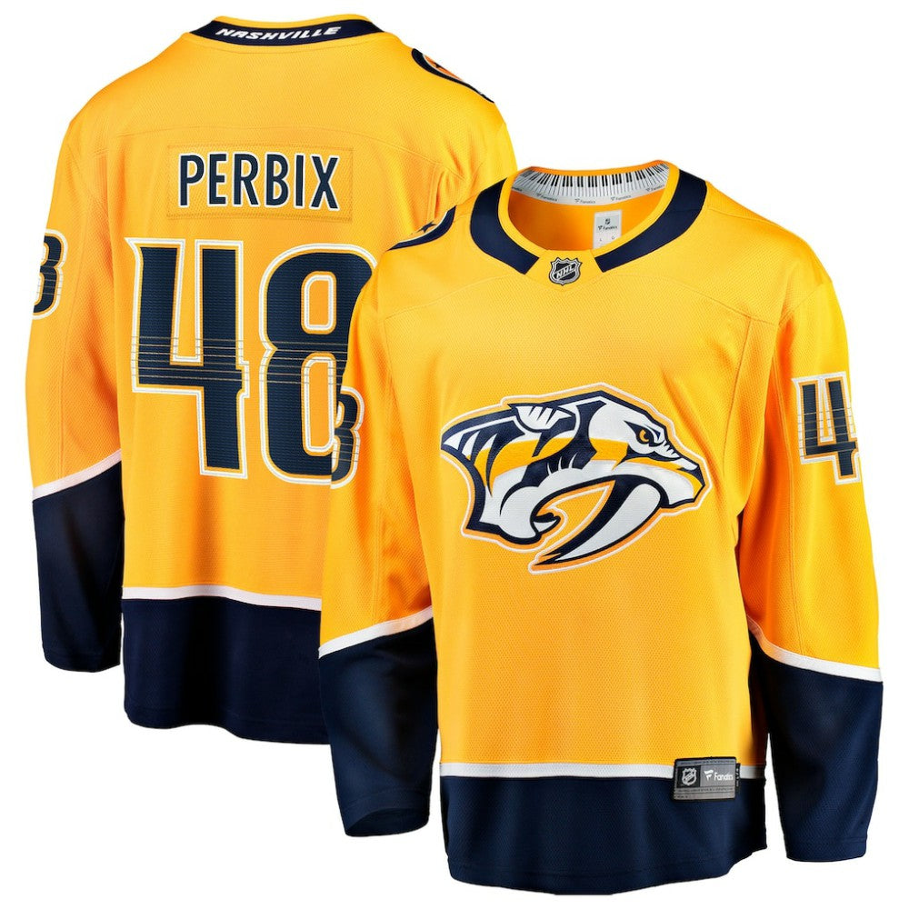 Nick Perbix Nashville Predators Fanatics Home Breakaway Jersey - Gold - NHL