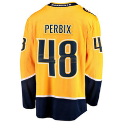 Nick Perbix Nashville Predators Fanatics Home Breakaway Jersey - Gold - NHL