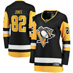 Caleb Jones Pittsburgh Penguins Fanatics Women's Home Breakaway Jersey - Black - NHL