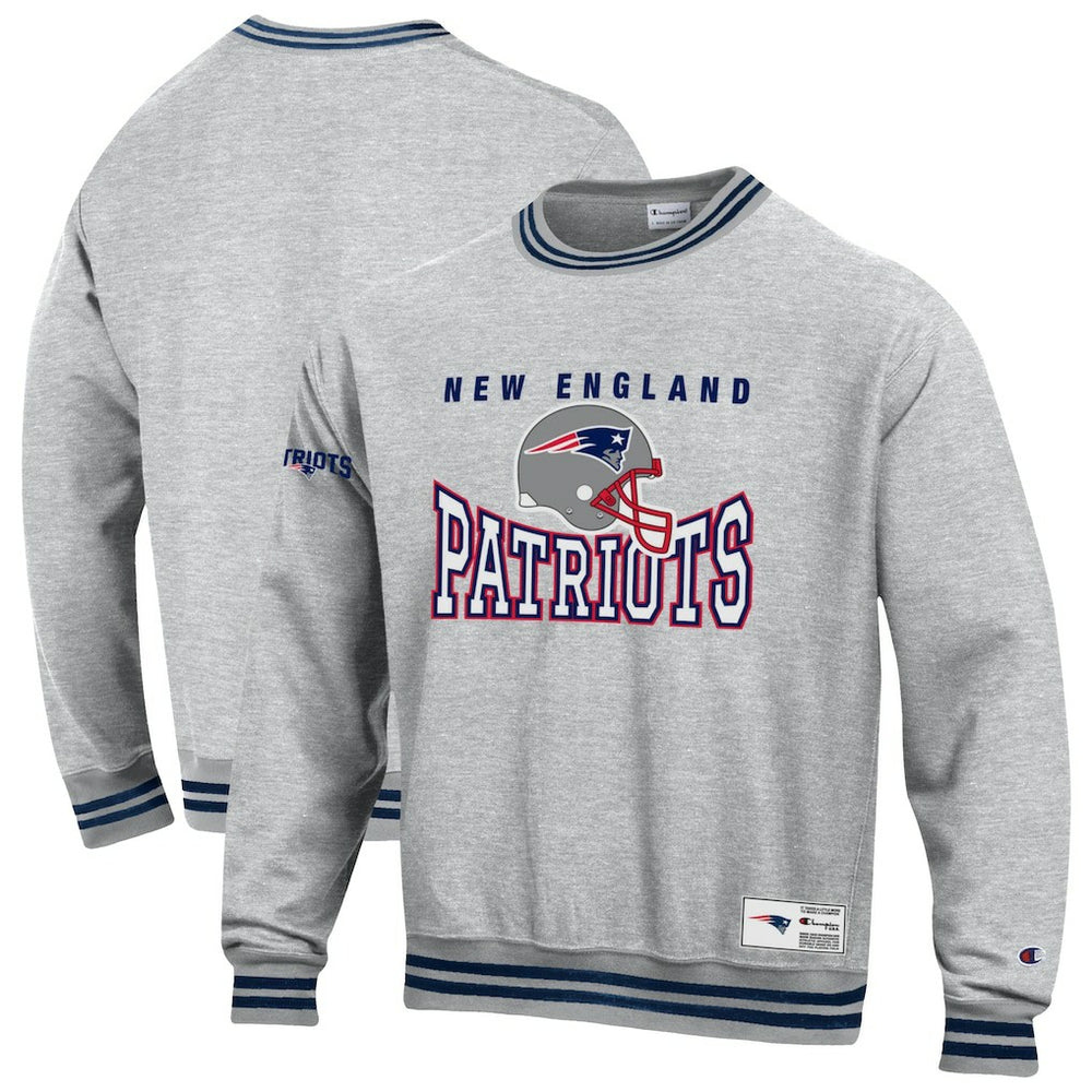 New England Patriots Champion Reverse Weave Fleece Sweatshirt Gray | NFL