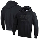 Dallas Cowboys Champion Tonal Reverse Weave Fleece Hoodie Black | NFL