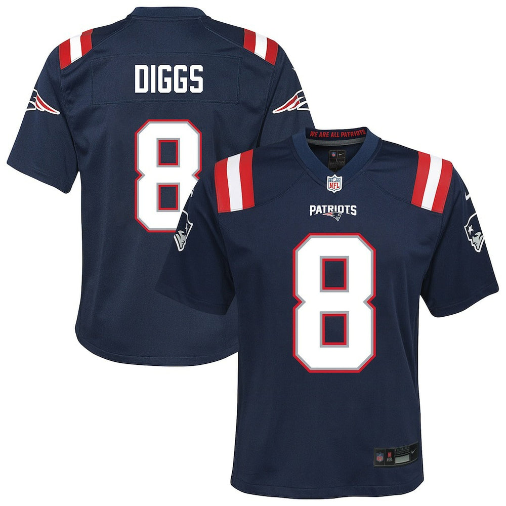 Stefon Diggs New England Patriots Youth Team Game Jersey Navy | Nike for Sale